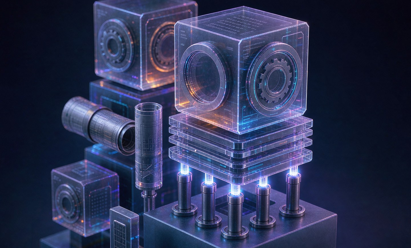 Modular code blocks assembling into an indicator engine